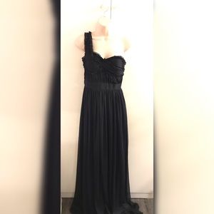 Evening gown: One Shoulder W/ Bead Embellishment